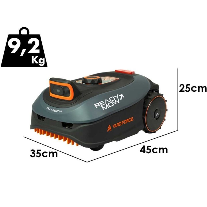 Yard Force i600 iVISION Drop & Go robottiruohonleikkuri, 600 m², 20 V