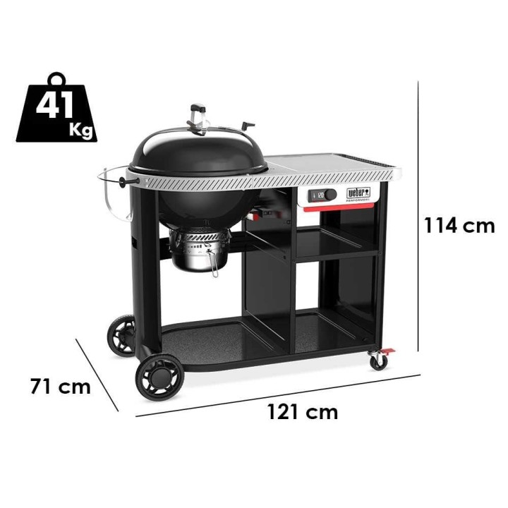 Weber Performer Premium Smart hiiligrilli, Ø 57 cm, Wi-Fi-ohjaus