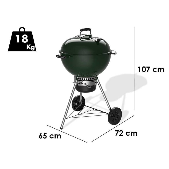 Weber Master-Touch GBS C-5755 Racing Green hiiligrilli, 57 cm