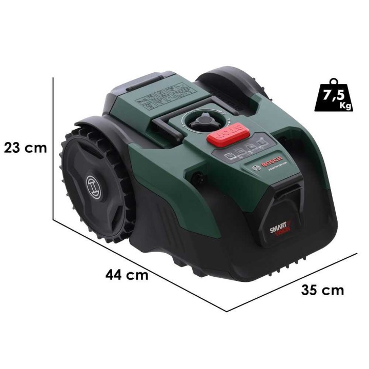 Bosch VISIMOW18V-200 robottiruohonleikkuri, 18 V, 5 Ah, ilman rajakaapelia