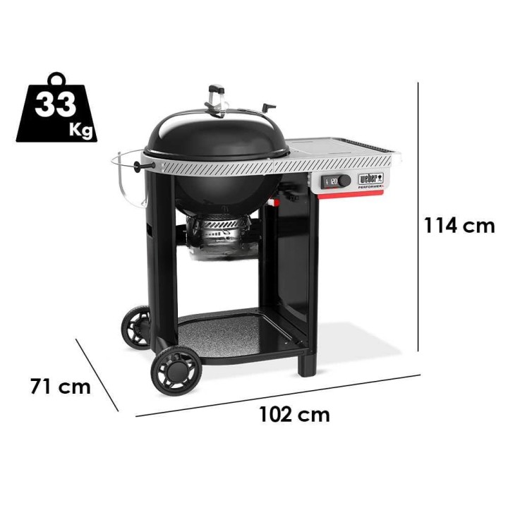 Weber Performer Smart hiiligrilli, Ø 57 cm, 2 552 cm², Wi-Fi