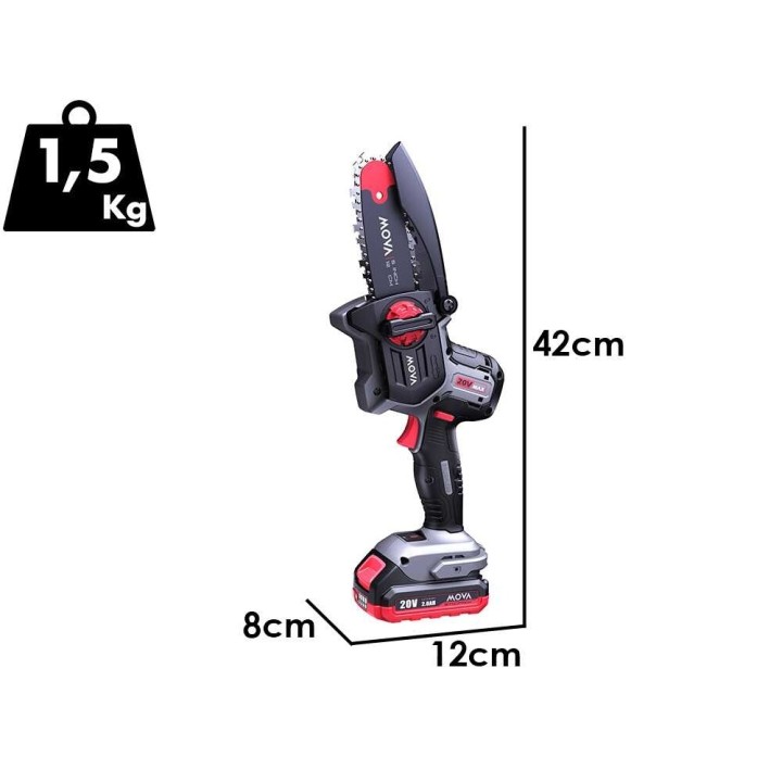 MOVA GC205 akkukäyttöinen oksasaha, 20 V, 2 Ah, 20 cm