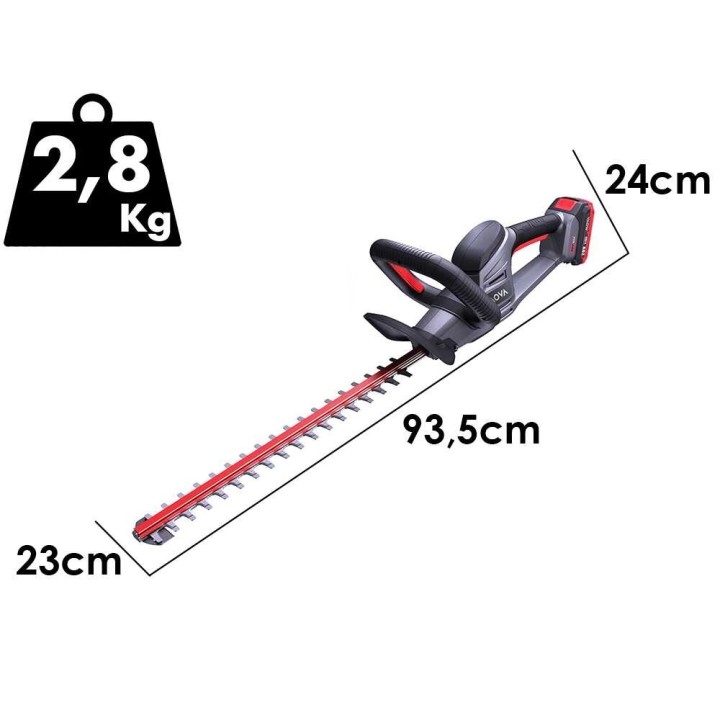 MOVA GH221 akkupensasleikkuri, 20 V 2 Ah, teräpalkki 55 cm