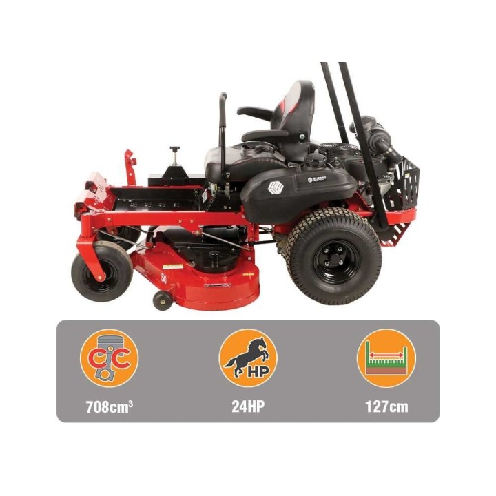 Blue Bird ZTR 50L PRO zero-turn-ajoleikkuri, 127 cm, 24 HP