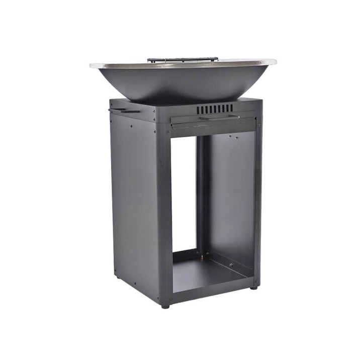Royal Food FOL-4100 puu- ja hiiligrilli, ruostumaton grilli ja paistotaso, 81 cm