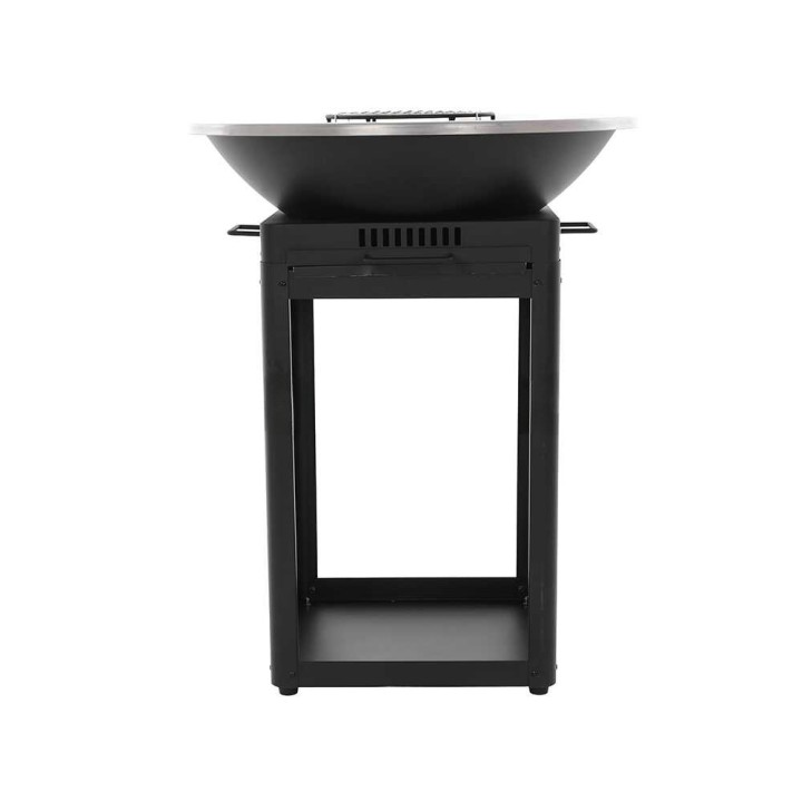 Royal Food FOL-4100 puu- ja hiiligrilli, ruostumaton grilli ja paistotaso, 81 cm