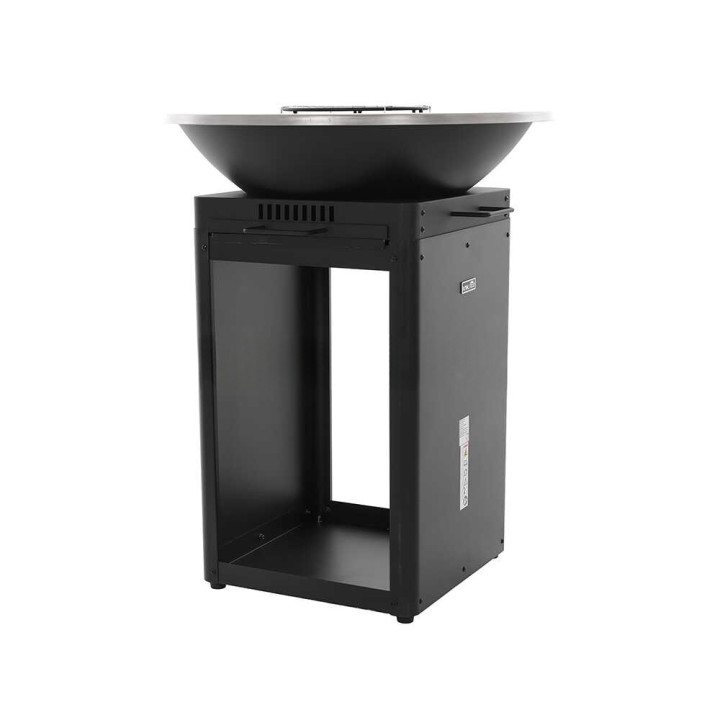 Royal Food FOL-4100 puu- ja hiiligrilli, ruostumaton grilli ja paistotaso, 81 cm