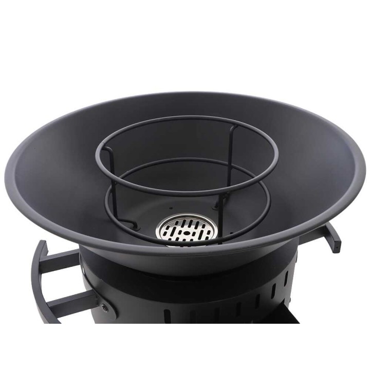 Royal Food FOL-3400 puu- ja hiiligrilli, Ø 58 cm, ruostumaton teräs