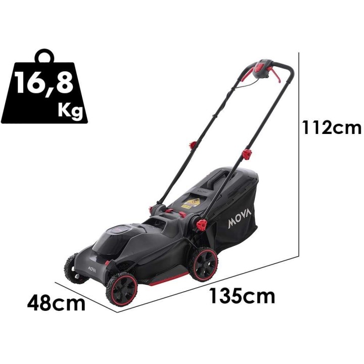 MOVA GL417 akkuruohonleikkuri, 43 cm, 40 V, 2 akkua