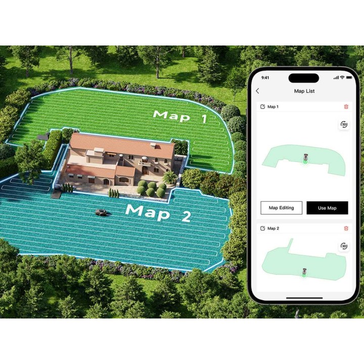 MOVA ViAX 250 robottiruohonleikkuri, 250 m², ilman rajakaapelia, 18 V