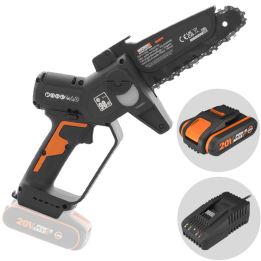 Worx WG327E akkukäyttöinen oksasaha 20 V 2 Ah 20 cm