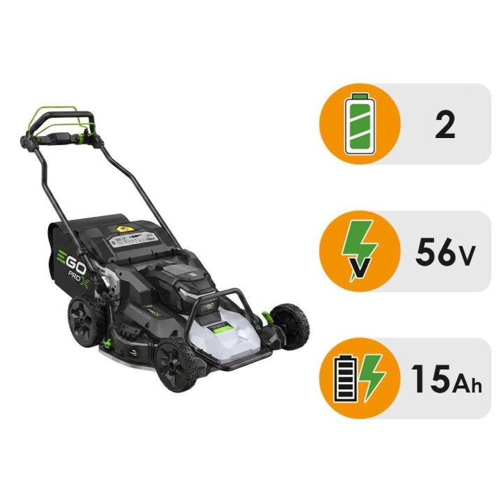 EGO LMX 7600 SP akkuruohonleikkuri, 76 cm, 2 × 56 V, itsevetävä