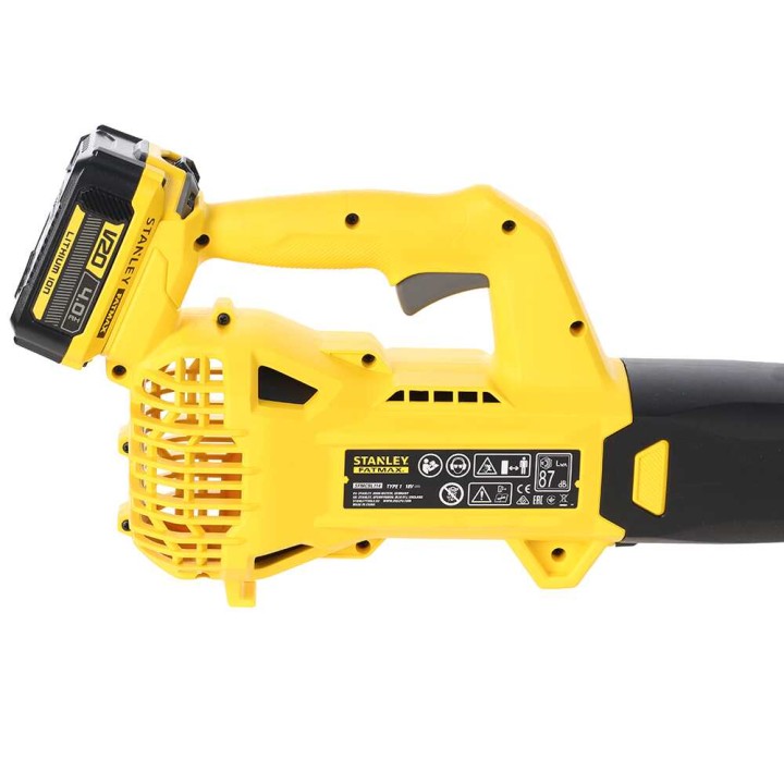 Stanley Fatmax SFMCBL714M1-QW akkulehtipuhallin, 18 V, 4 Ah, 145 km/h