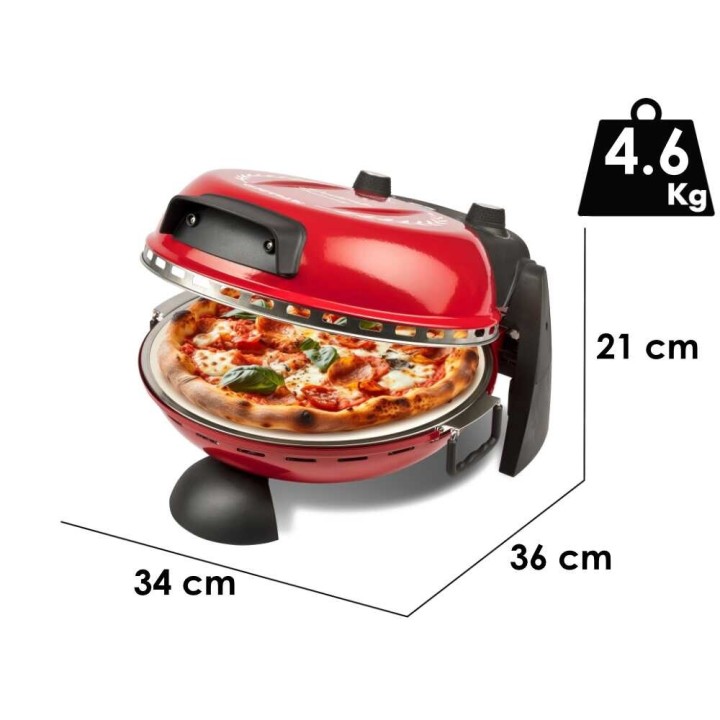 G3 Ferrari Delizia Anniversary Rosso sähköinen pizzauuni, 1 200 W, 400 °C