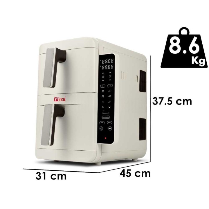 Girmi FG41 EcoFrit Dual ilmafriteerauskeitin, 9 l, 2 400 W, kaksi koria