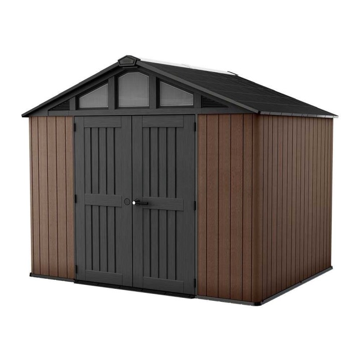 Stronghold 10X8 puutarhavaja, PVC, 305 × 243 × 251 cm, kaksiovinen