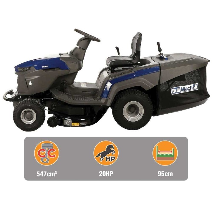 BullMach PEGASO 95-200 RMH ajettava ruohonleikkuri, 95 cm, 20 HP, hydrostaattinen vaihteisto