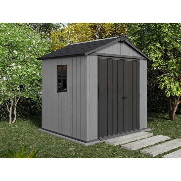 Keter Newton+ 757/775 puutarhavaja, PVC, 230 × 223,8 × 246 cm, harmaa