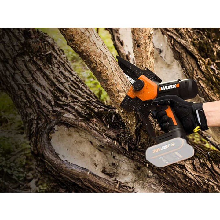 Worx WG326E akkukäyttöinen oksasaha, 20 V, 4 Ah, 15 cm, 120 mm