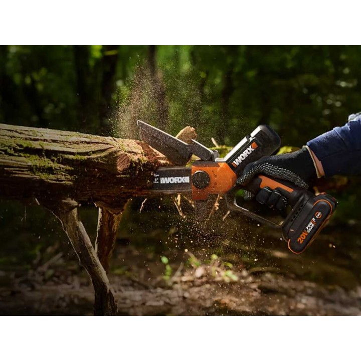 Worx WG326E akkukäyttöinen oksasaha, 20 V, 2 Ah, 15 cm