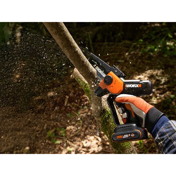 Worx WG326E akkukäyttöinen oksasaha, 20 V, 2 Ah, 15 cm