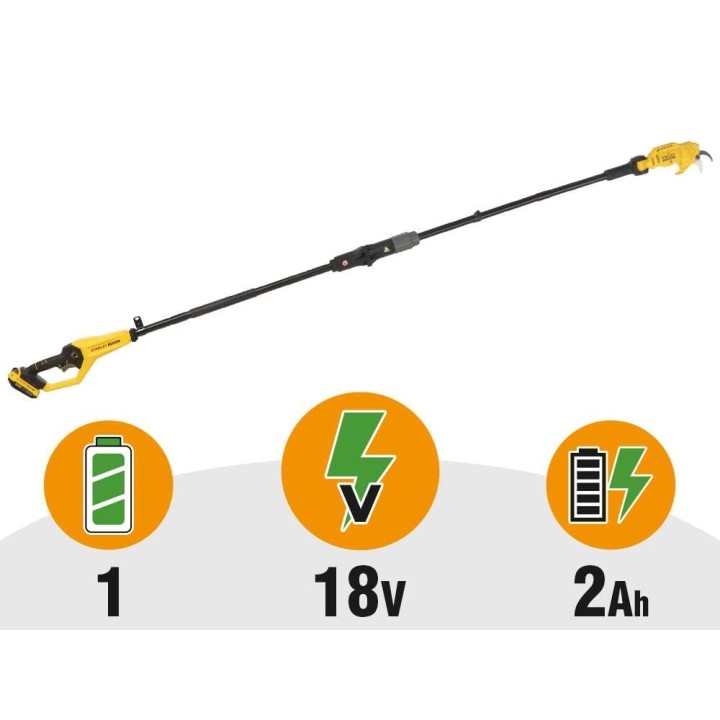 Stanley Fatmax SFMCPP632D1-QW akkukäyttöinen oksasakset, 240 cm, 18 V, 2 Ah