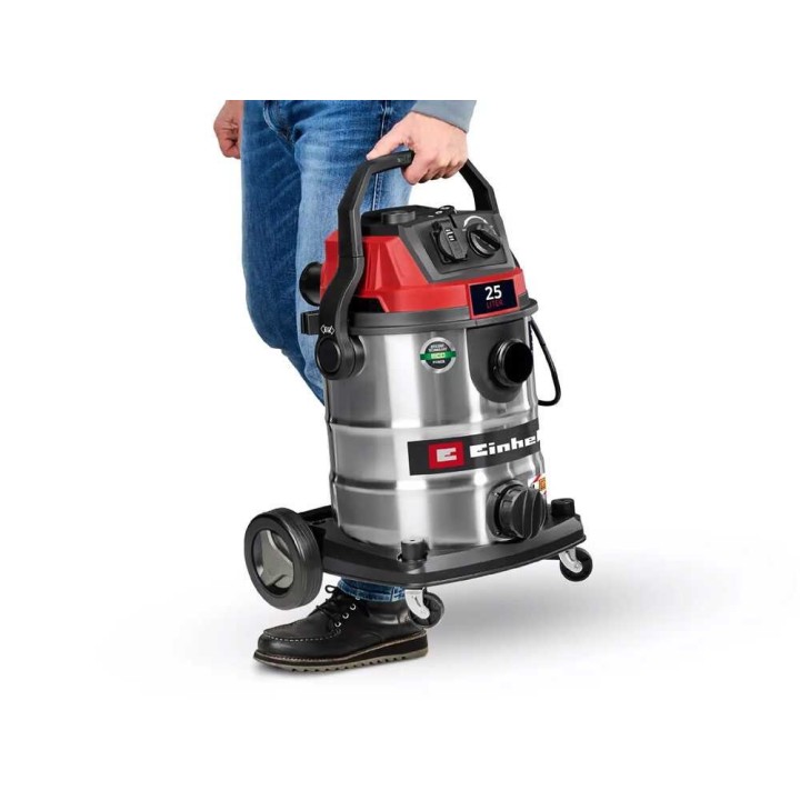 Einhell TE-VC 2580 SACL märkä-kuivaimuri, 1 100 W, 25 l, ruostumaton teräs