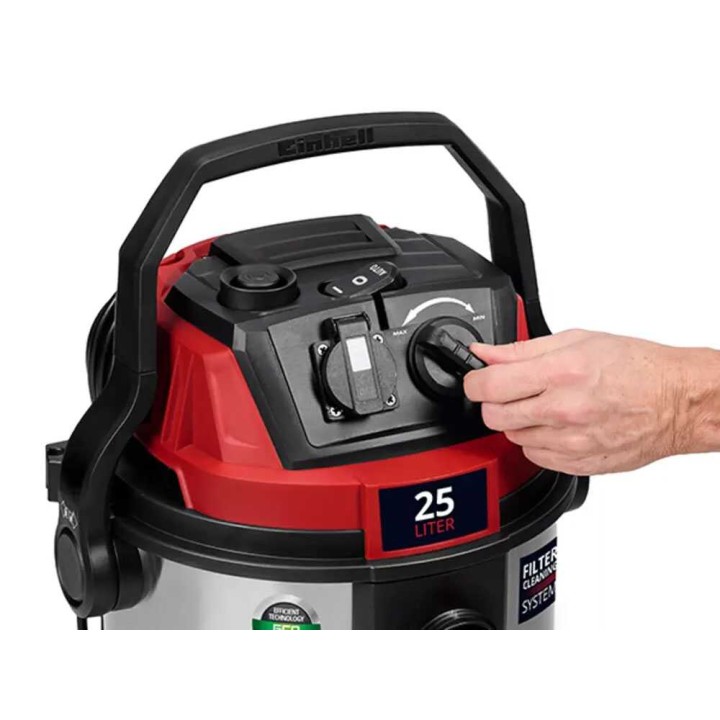 Einhell TE-VC 2580 SACL märkä-kuivaimuri, 1 100 W, 25 l, ruostumaton teräs