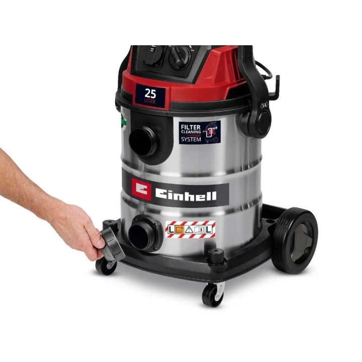 Einhell TE-VC 2580 SACL märkä-kuivaimuri, 1 100 W, 25 l, ruostumaton teräs