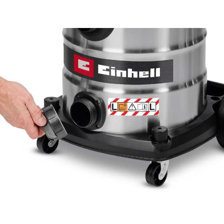 Einhell TE-VC 2580 SACL märkä-kuivaimuri, 1 100 W, 25 l, ruostumaton teräs