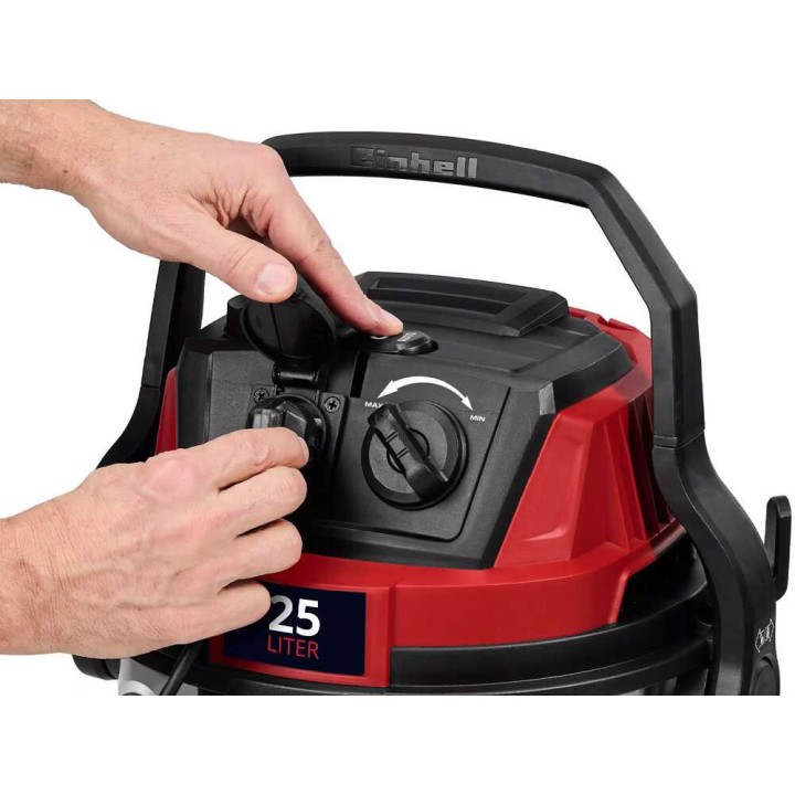 Einhell TE-VC 2580 SACL märkä-kuivaimuri, 1 100 W, 25 l, ruostumaton teräs