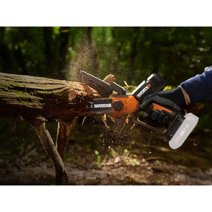 Worx WG326E akkuoksasaha jatkovarrella, 20 V, 4 Ah, 15 cm