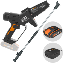 Worx WG326E akkukäyttöinen oksasaha jatkovarrella 20 V 2 Ah 125 cm