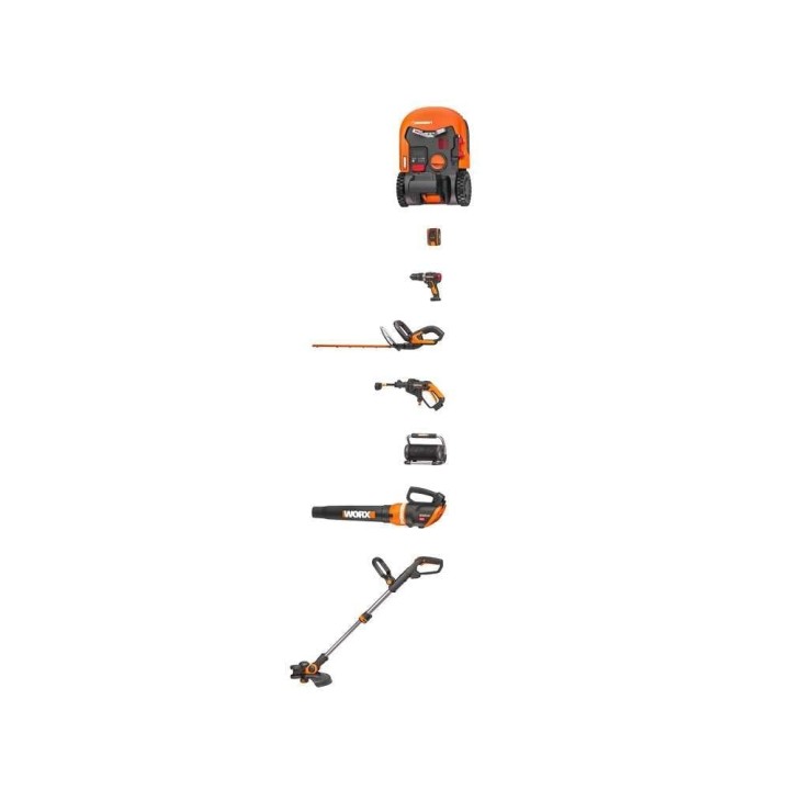 Worx WG326E akkukäyttöinen oksasaha jatkovarrella, 20 V, 2 Ah, 125 cm