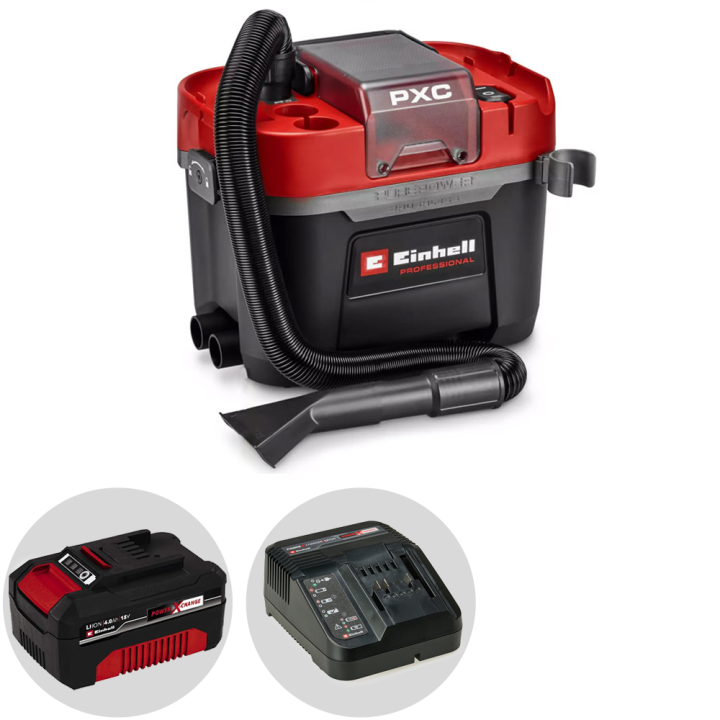 Einhell TP VC 18 10 Li BL märkä kuivaimuri 18 V 10 l 4 Ah akku