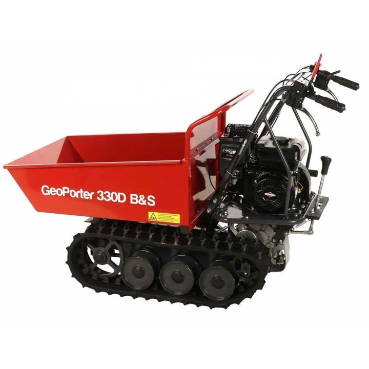 GeoPorter 330D B&amp;S telaketjukuljetin, dumper-lavakori, 300 kg, 7 HP