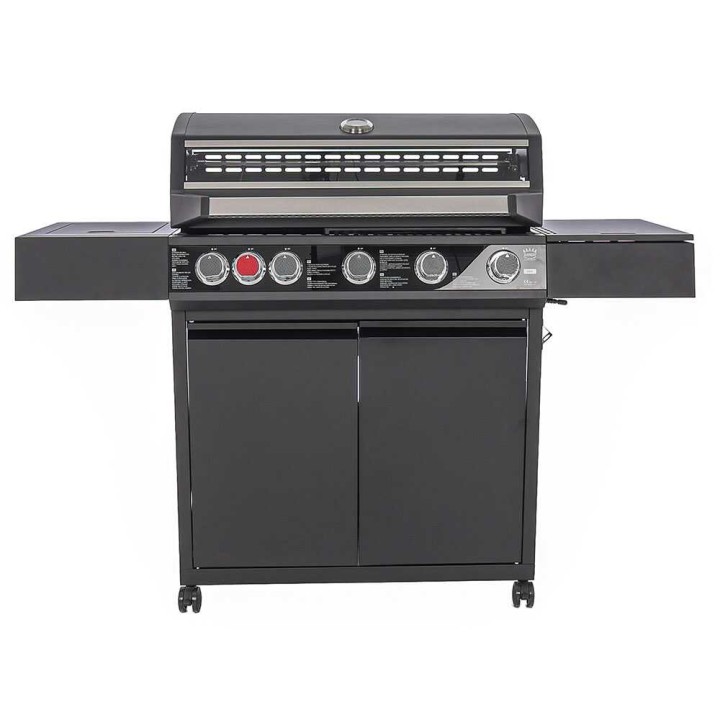 Clementi Aria 5 kaasugrilli, 5 poltinta, sivukeitin, valurautaritilä, 19,6 kW