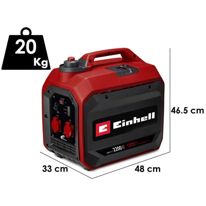 Einhell TC-IG 2200 invertterigeneraattori, 1 900 W, 2 200 W, 230 V