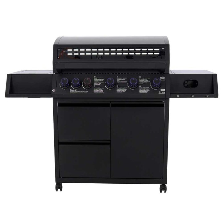 Clementi Terra 5 kaasugrilli sivukeittimellä, 20,5 kW, 80 × 41 cm