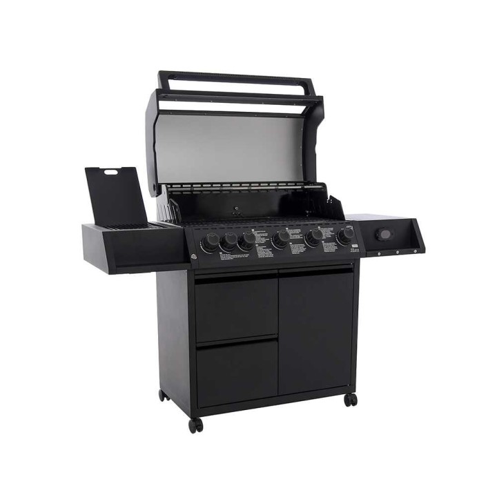 Clementi Terra 5 kaasugrilli sivukeittimellä, 20,5 kW, 80 × 41 cm