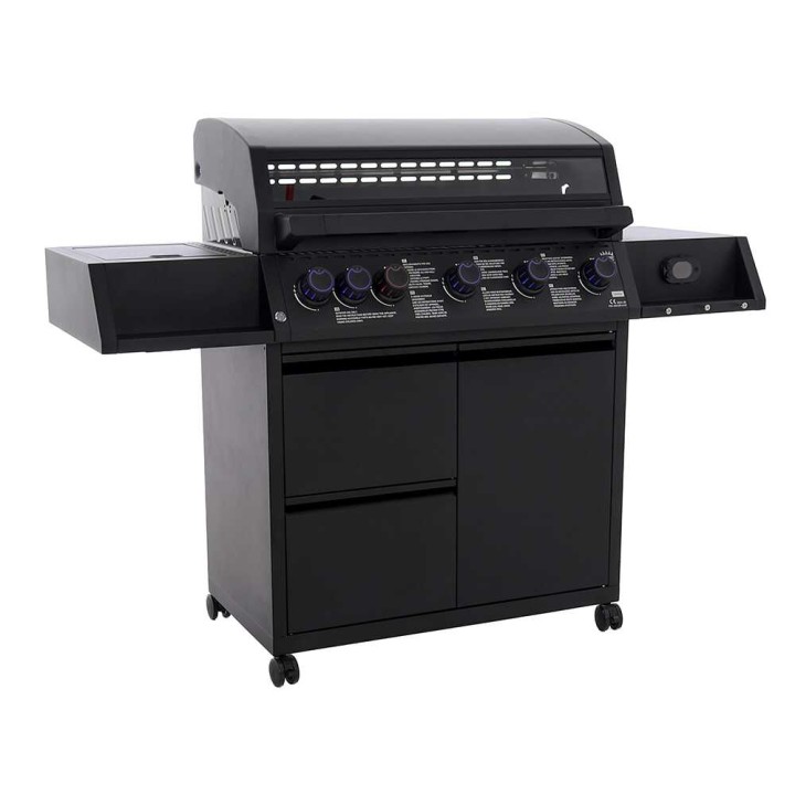 Clementi Terra 5 kaasugrilli sivukeittimellä, 20,5 kW, 80 × 41 cm
