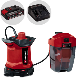 Einhell GE DP 18 25 LL Li uppopumppu 18 V 7 000 l h akku ja laturi