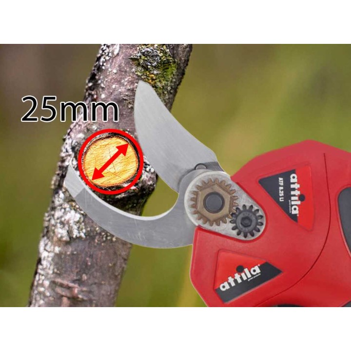 Attila ATF 8.25 LI akkukäyttöiset oksasakset, 25 mm, 7,2 V, 3,0 Ah