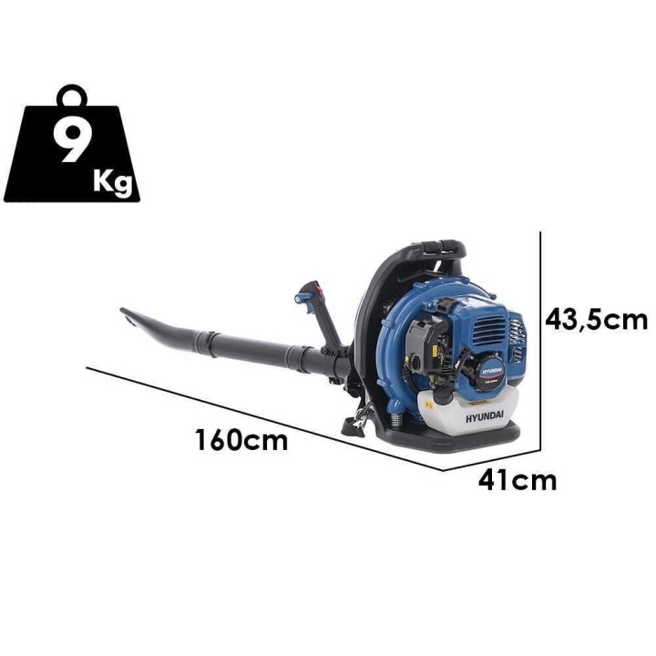 Hyundai EB550 reppupuhallin, 52 cm³, 2-tahtimoottori, 2,09 HP