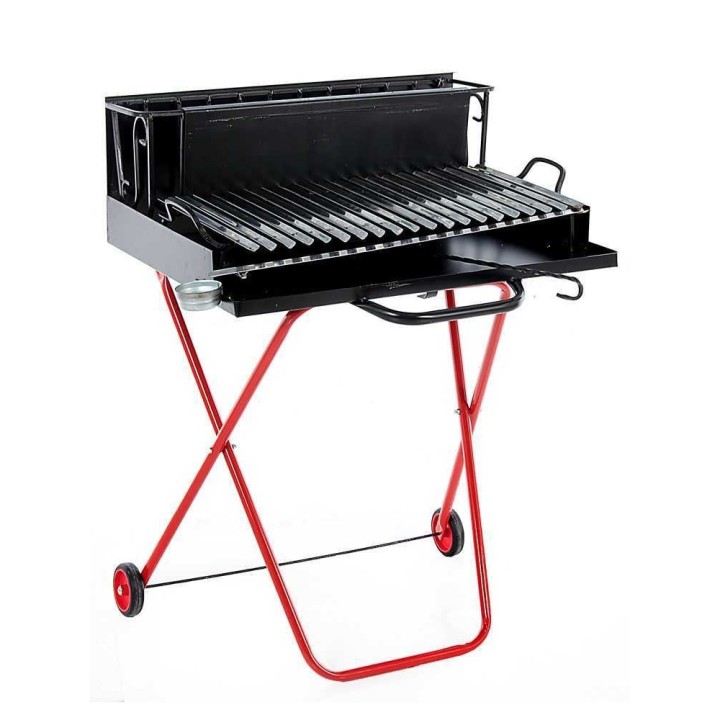 Puu- ja hiiligrilli 214 Medium, taitettava, 64 × 34 cm, 2 176 cm²