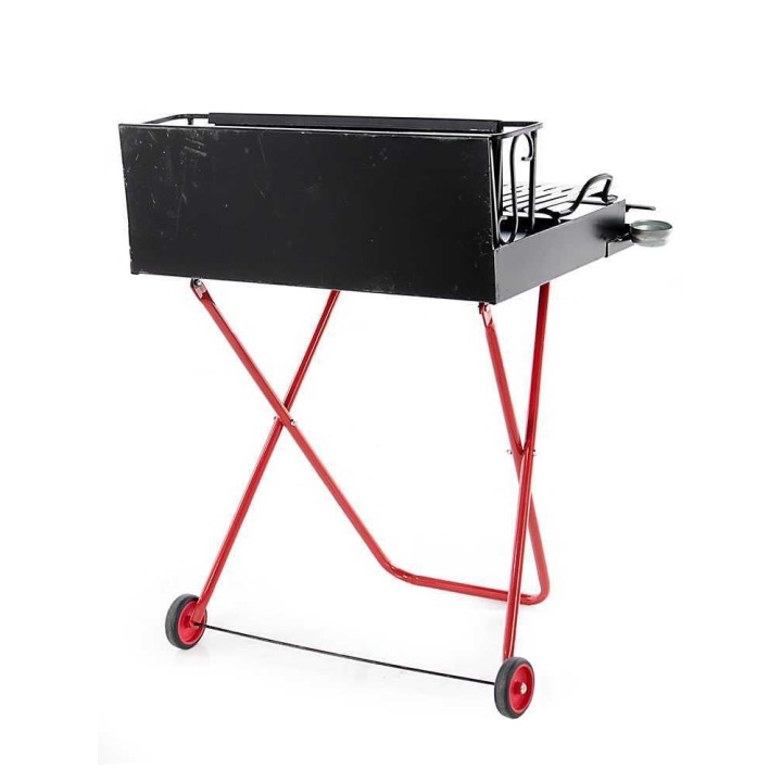 Puu- ja hiiligrilli 214 Medium, taitettava, 64 × 34 cm, 2 176 cm²