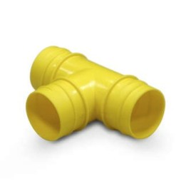 PVC T haaroitin ulkokierteellä 38 mm letkuille 1 kpl