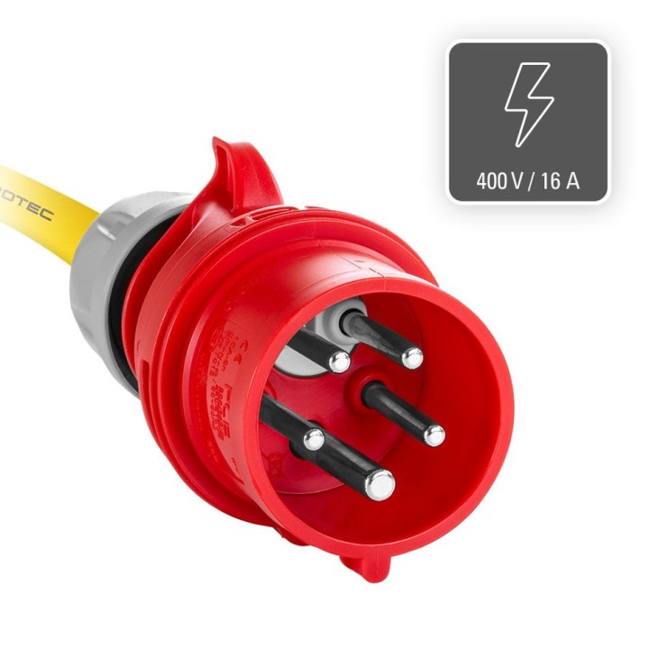 Ammattikäyttöön tarkoitettu jatkokaapeli 20 m, 400 V, 16 A, 2,5 mm²