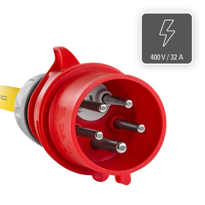 Ammattijatkokaapeli 20 m, 400 V, 32 A, 6 mm²