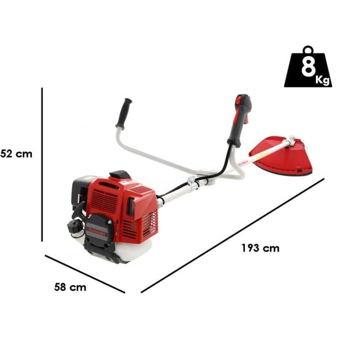 Blue Bird TJ 45 E M raivaussaha, Kawasaki 45,4 cm³, 1,9 HP, kaksoiskahva
